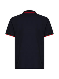 Gucci Men Blue Stretch Cotton Piqué Embroidered Polo Shirt