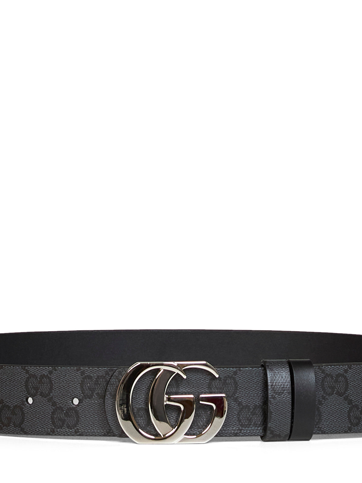 Gucci Men Black Cut Gg Marmont Reversible Belt