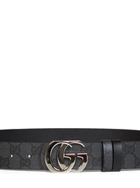 Gucci Men Black Cut Gg Marmont Reversible Belt