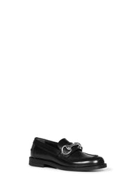 Gucci Women Black Boulevard Leather Penny Loafers