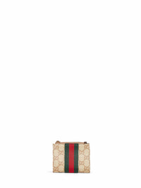 Gucci Women Beige Small Wallet With Web Ribbon<Br/>