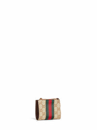 Gucci Women Beige Small Wallet With Web Ribbon<Br/>