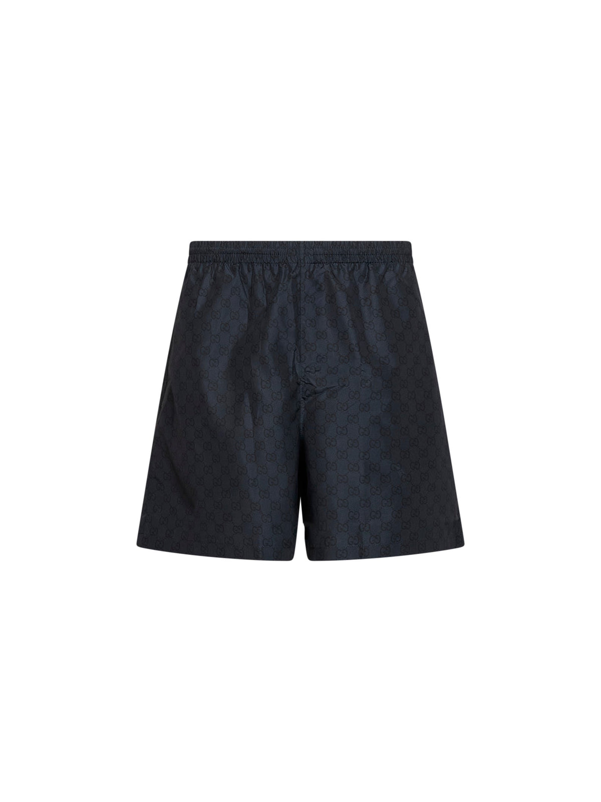 Gucci Men Black Printed Polyester Poplin Swimsuit