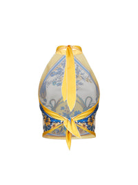 Gucci Women Multicolor Printed Silk Twill Scarf Top