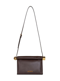 Jacquemus Women Midnight Brown Rond Carré Clutch With Shoulder Strap