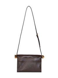 Jacquemus Women Midnight Brown Rond Carré Clutch With Shoulder Strap