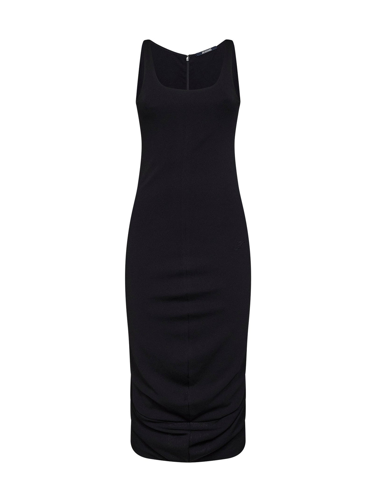 Jacquemus Women Black The Regata Draped-Effect Midi Dress