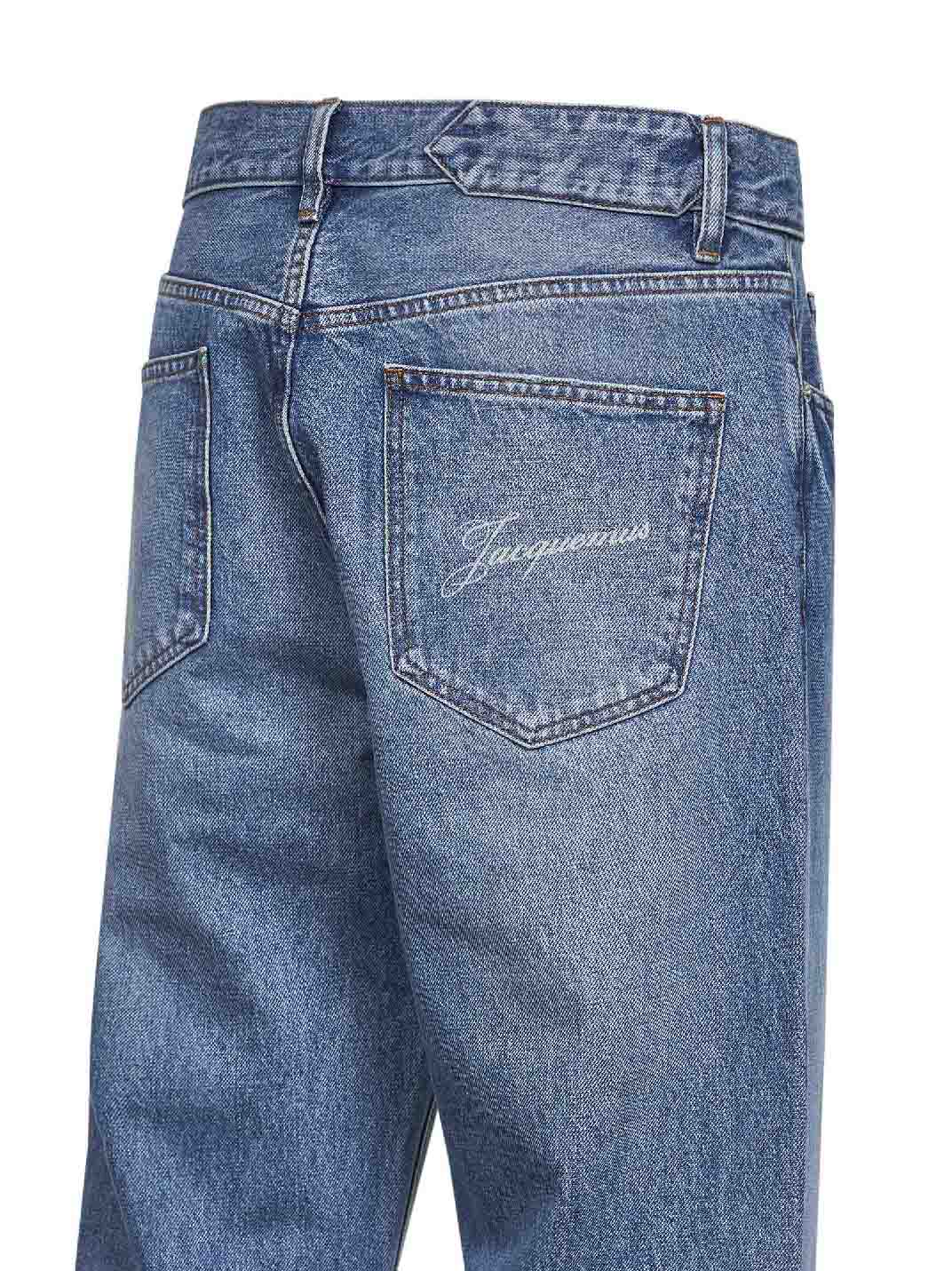 JACQUEMUS Jacquemus Men Blue The Straight De-Nîmes Denim Jeans<Br/>