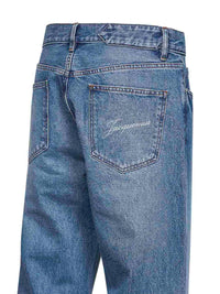 JACQUEMUS Jacquemus Men Blue The Straight De-Nîmes Denim Jeans<Br/>
