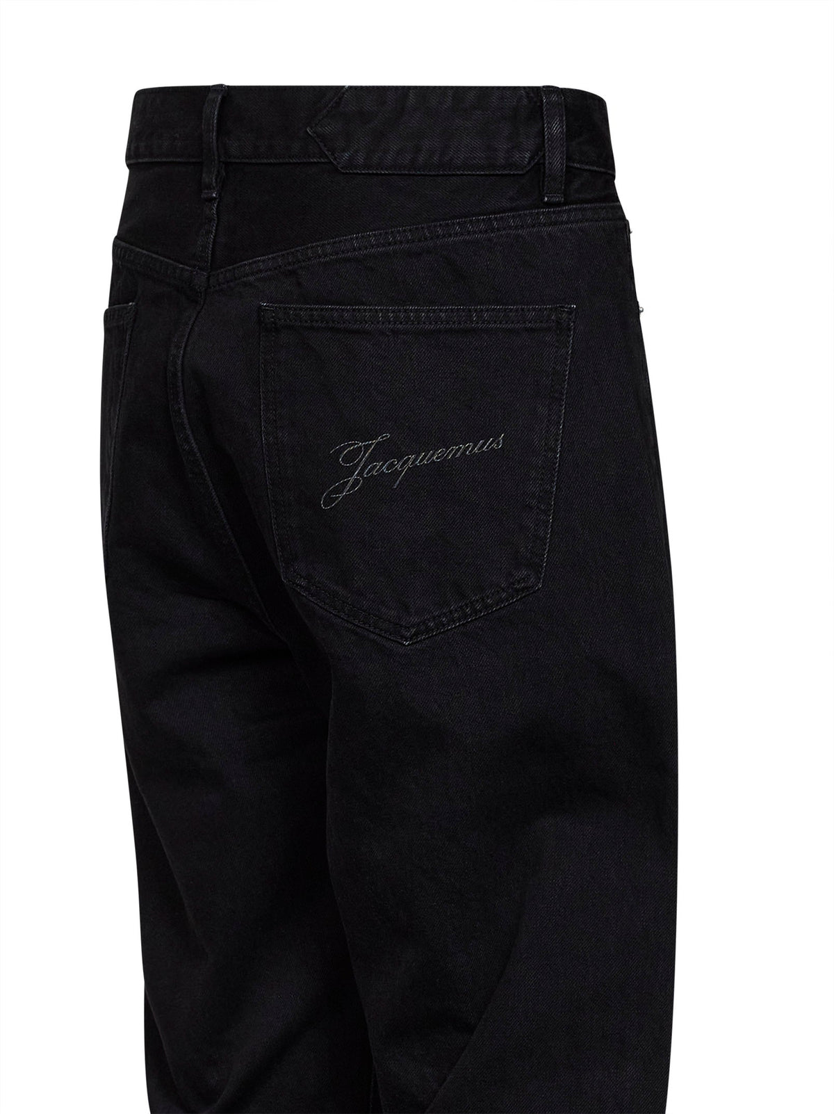 Jacquemus Men Black The Straight De-Nîmes Washed Denim Jeans