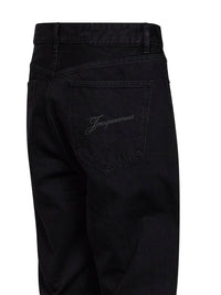 Jacquemus Men Black The Straight De-Nîmes Washed Denim Jeans