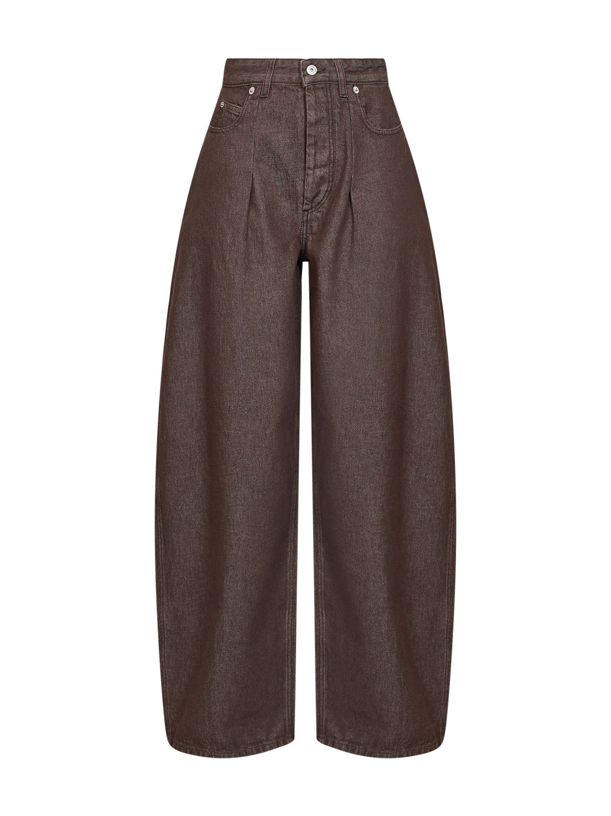 Jacquemus Women Brown The Ovalo De-Nîmes Denim Curved Jeans