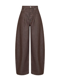 Jacquemus Women Brown The Ovalo De-Nîmes Denim Curved Jeans