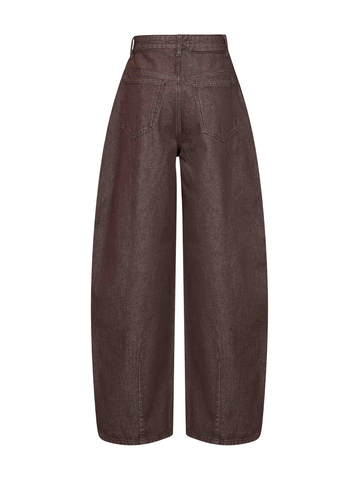 Jacquemus Women Brown The Ovalo De-Nîmes Denim Curved Jeans