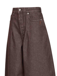 Jacquemus Women Brown The Ovalo De-Nîmes Denim Curved Jeans