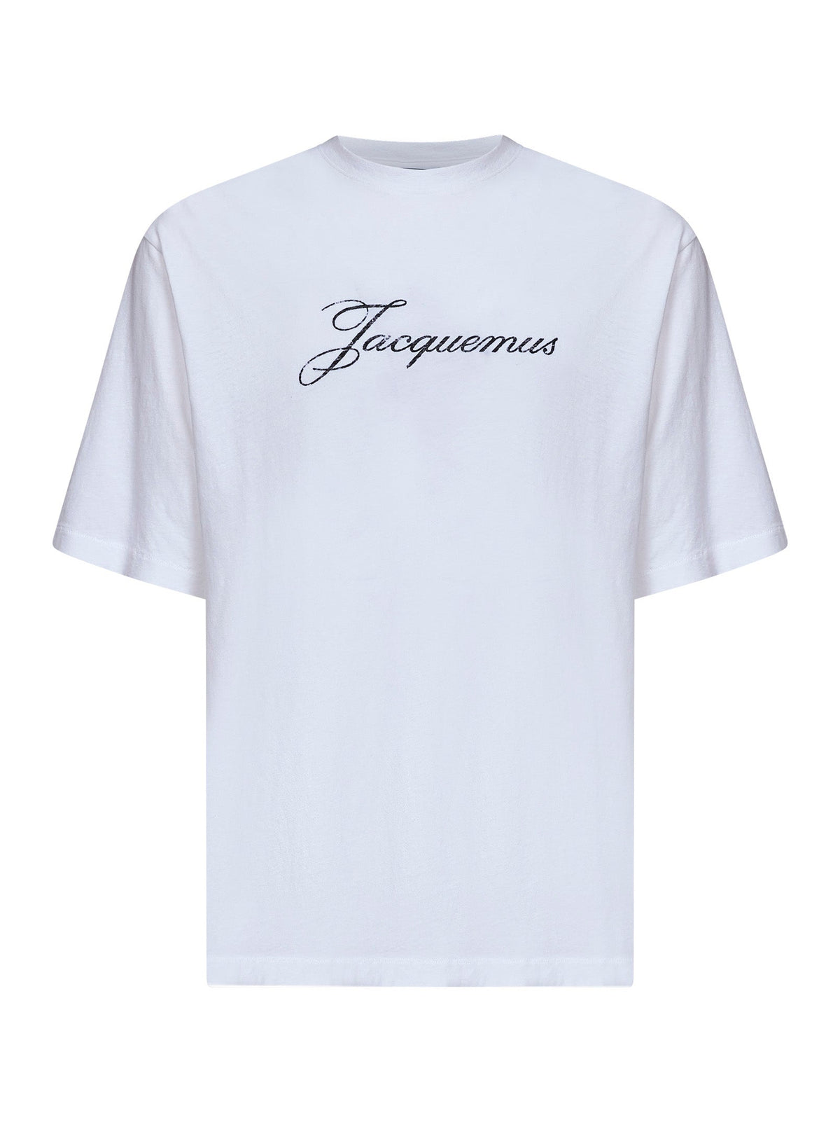 Jacquemus Men White Jersey The Jacquemus Logo-Printed T-Shirt
