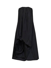 Jil Sander Women Black Technical Faille Asymmetric Midi Dress
