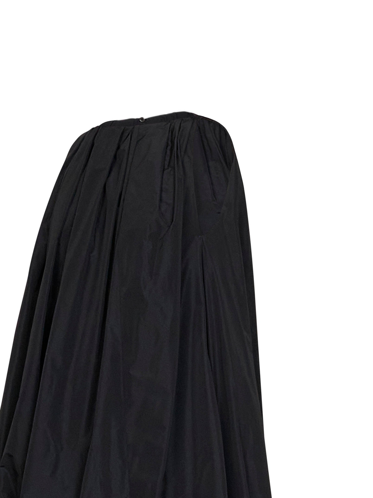 Jil Sander Women Black Technical Faille Asymmetric Midi Dress