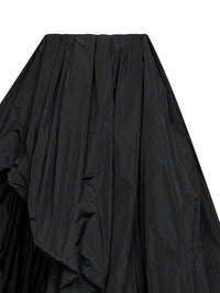 Jil Sander Women Black Lightweight Taffeta Asymmetric Draped Skirt