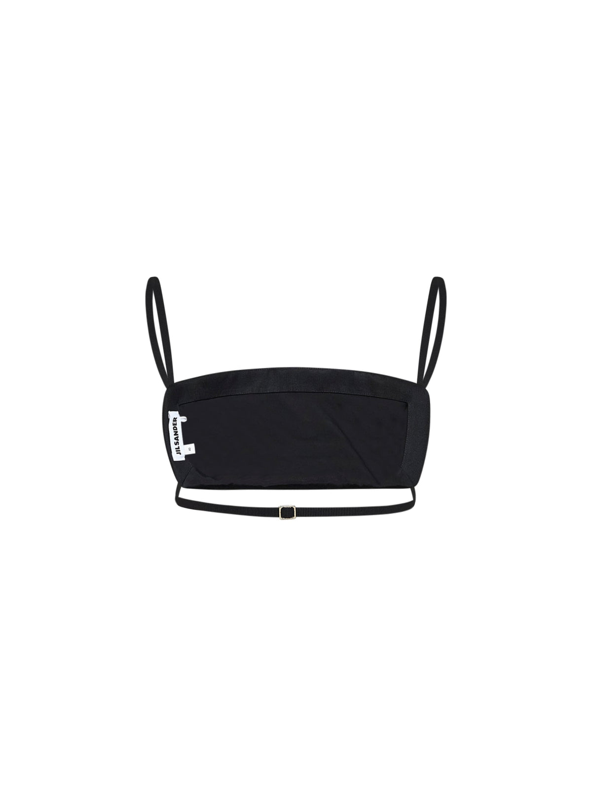 Jil Sander Women Black Wool And Silk Faille Bralette Top
