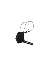 Jil Sander Women Black Wool And Silk Faille Bralette Top