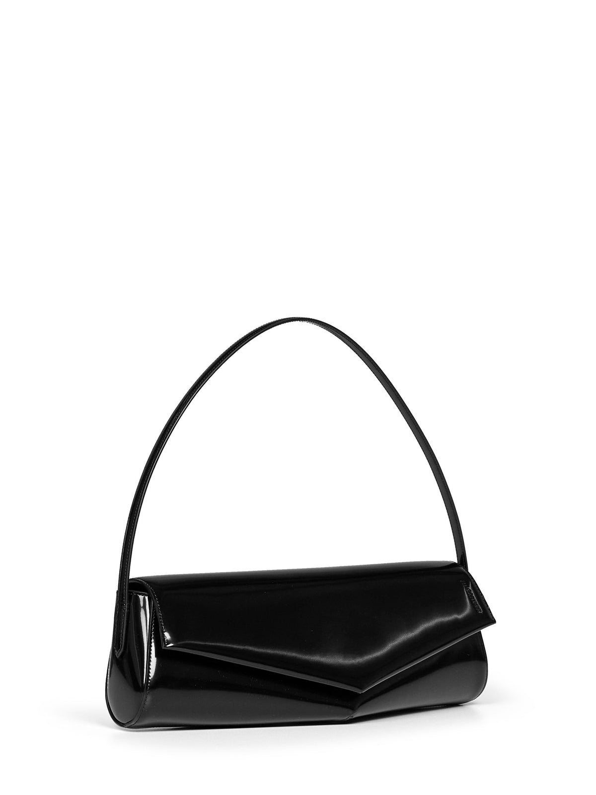 Jil Sander Women Black Kante Flap Shoulder Shoulder Bag