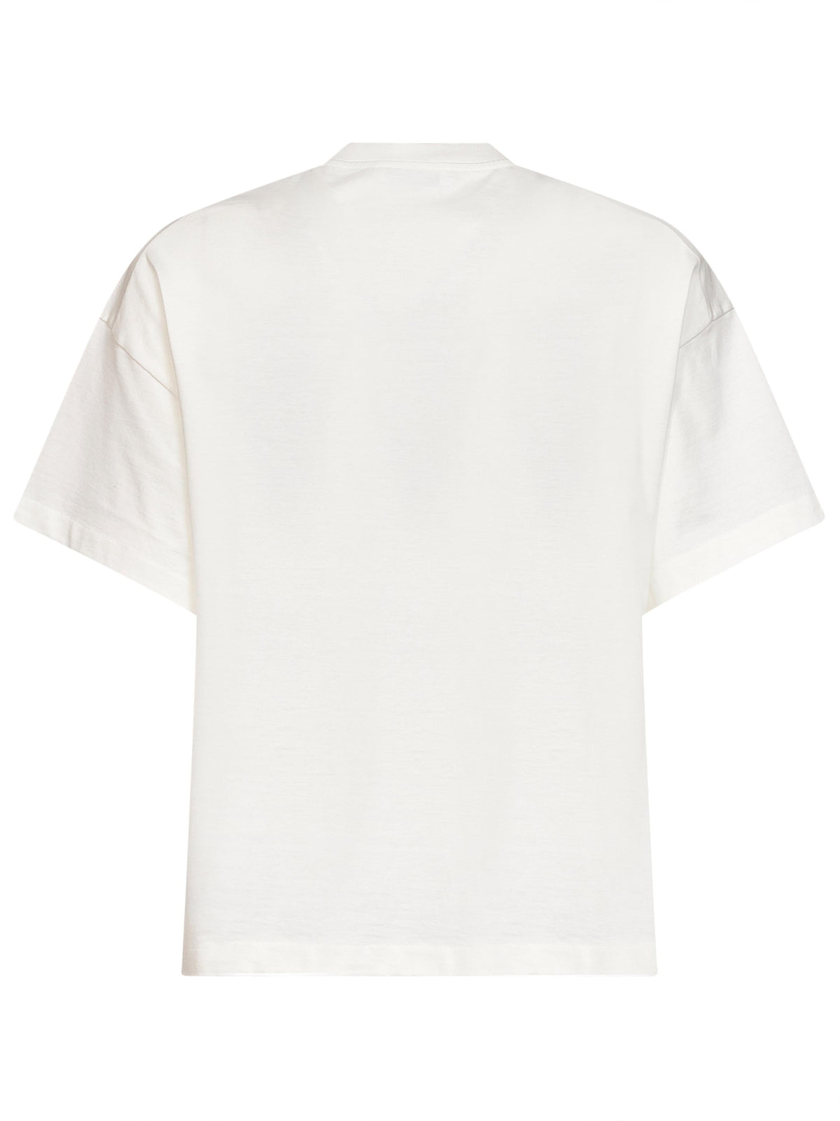 Jil Sander Men Porcelain Cotton Boxy T-Shirt With Jil Sander Logo