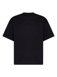 Jil Sander Men Black Cotton Boxy T-Shirt With Jil Sander Logo