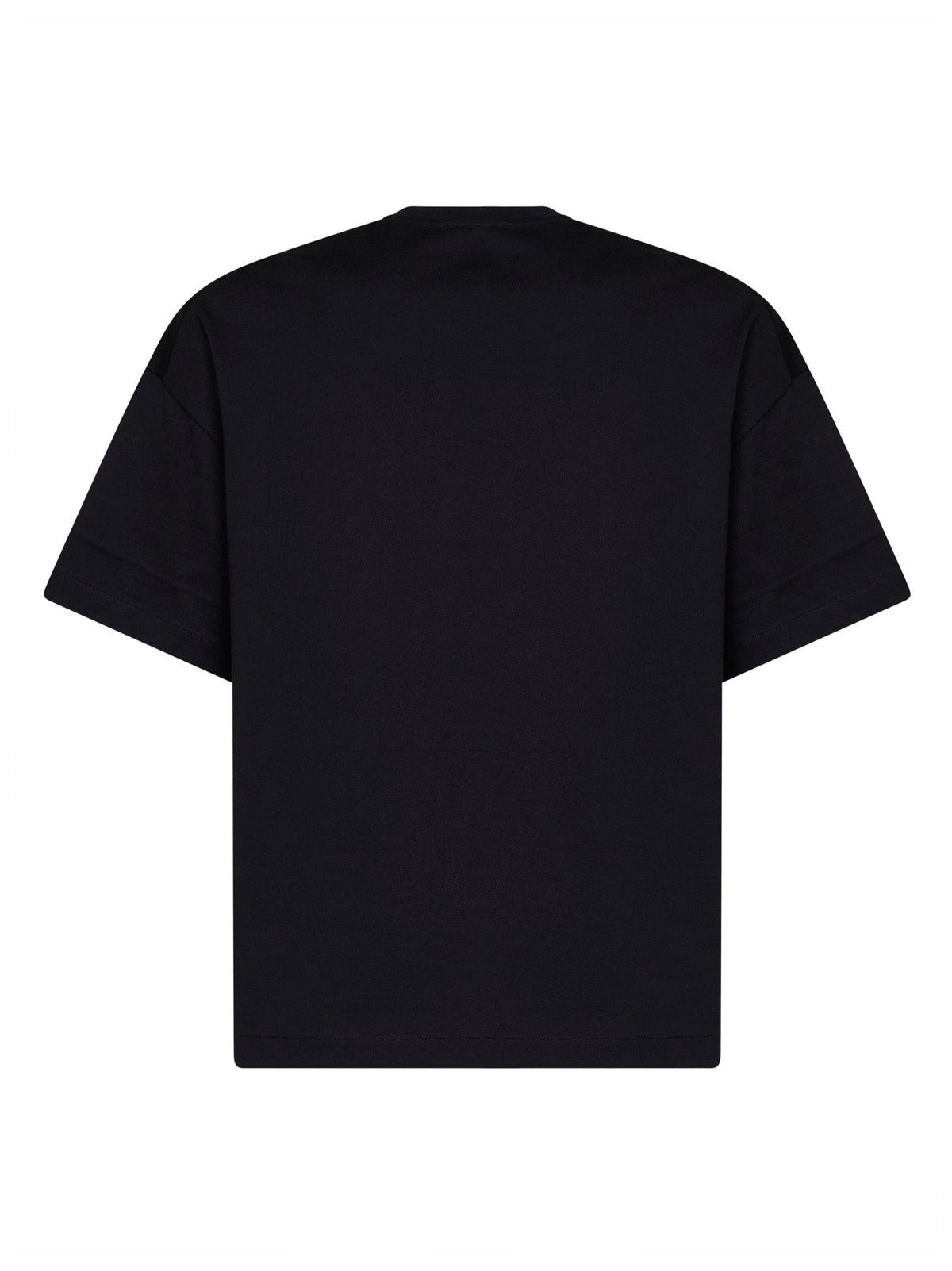 Jil Sander Men Black Cotton Boxy T-Shirt With Jil Sander Logo
