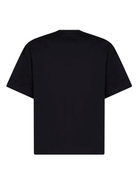 Jil Sander Men Black Cotton Boxy T-Shirt With Jil Sander Logo