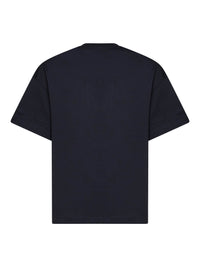 Jil Sander Men Midnight Blue Cotton Boxy T-Shirt With Jil Sander Logo