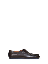 Jil Sander Men Cocoa Lightweight Leather Hood Lace-Up Shoes
