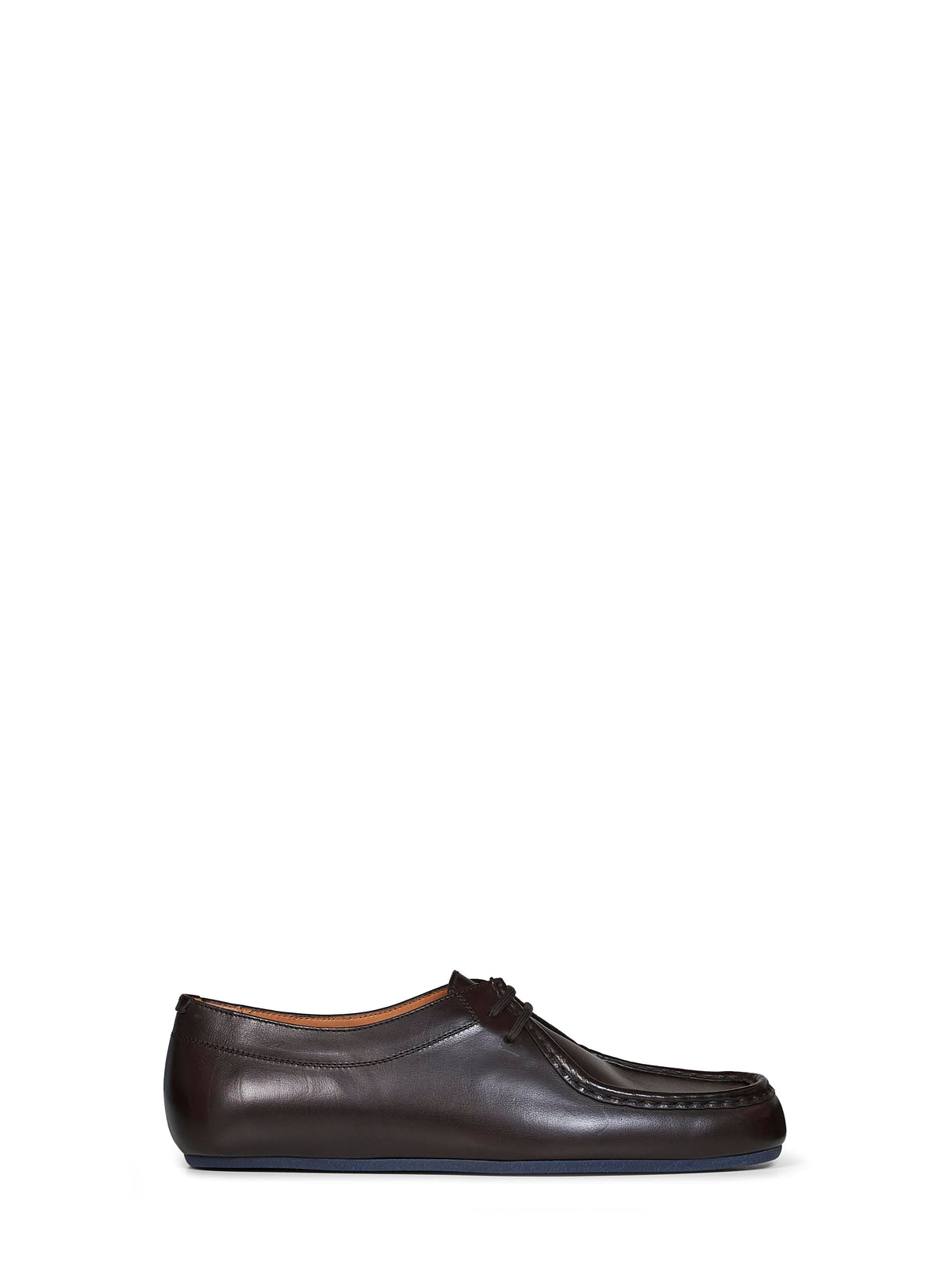 Jil Sander Men Cocoa Lightweight Leather Hood Lace-Up Shoes