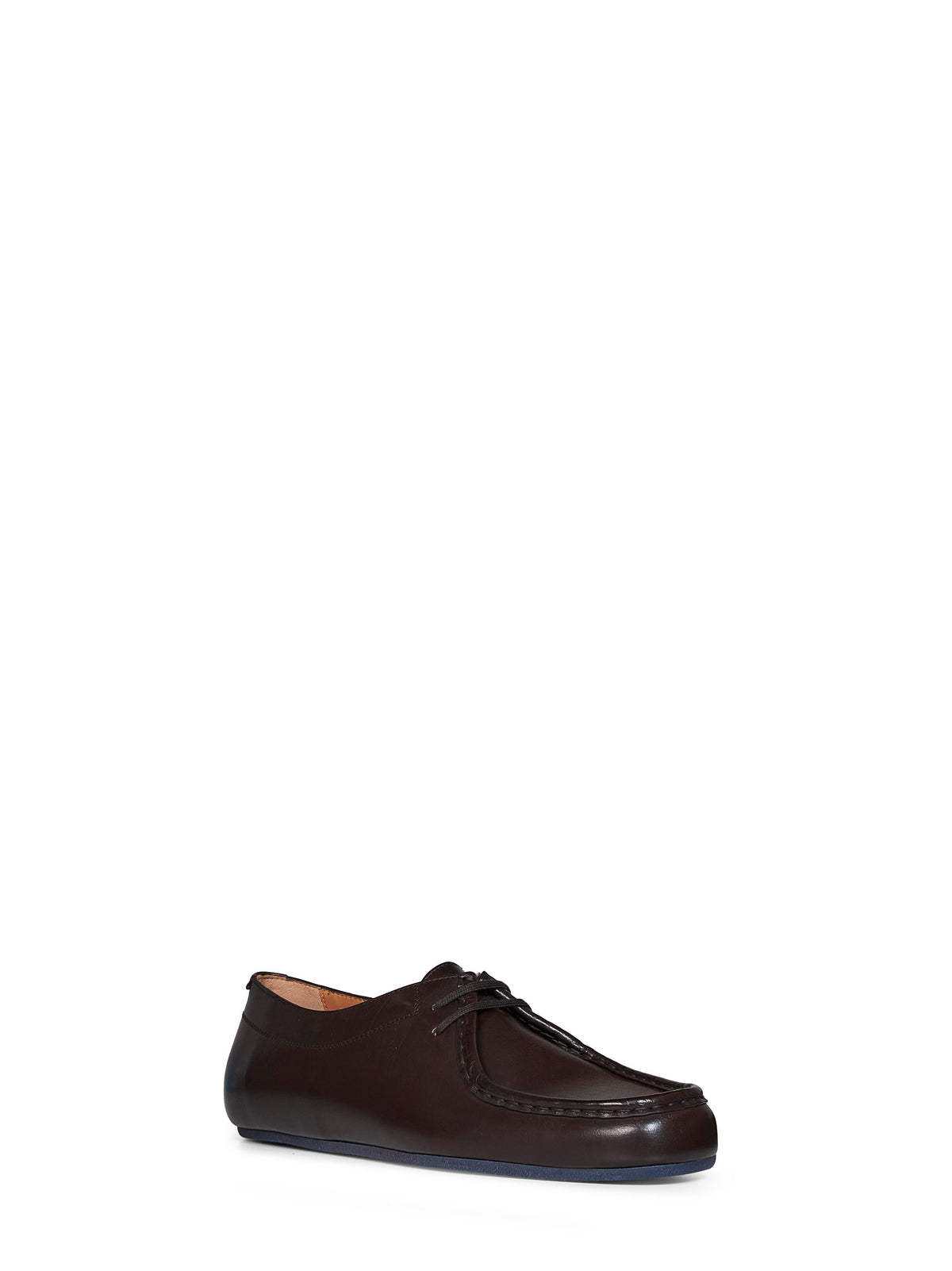 Jil Sander Men Cocoa Lightweight Leather Hood Lace-Up Shoes