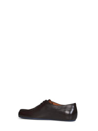 Jil Sander Men Cocoa Lightweight Leather Hood Lace-Up Shoes