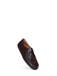 Jil Sander Men Cocoa Lightweight Leather Hood Lace-Up Shoes