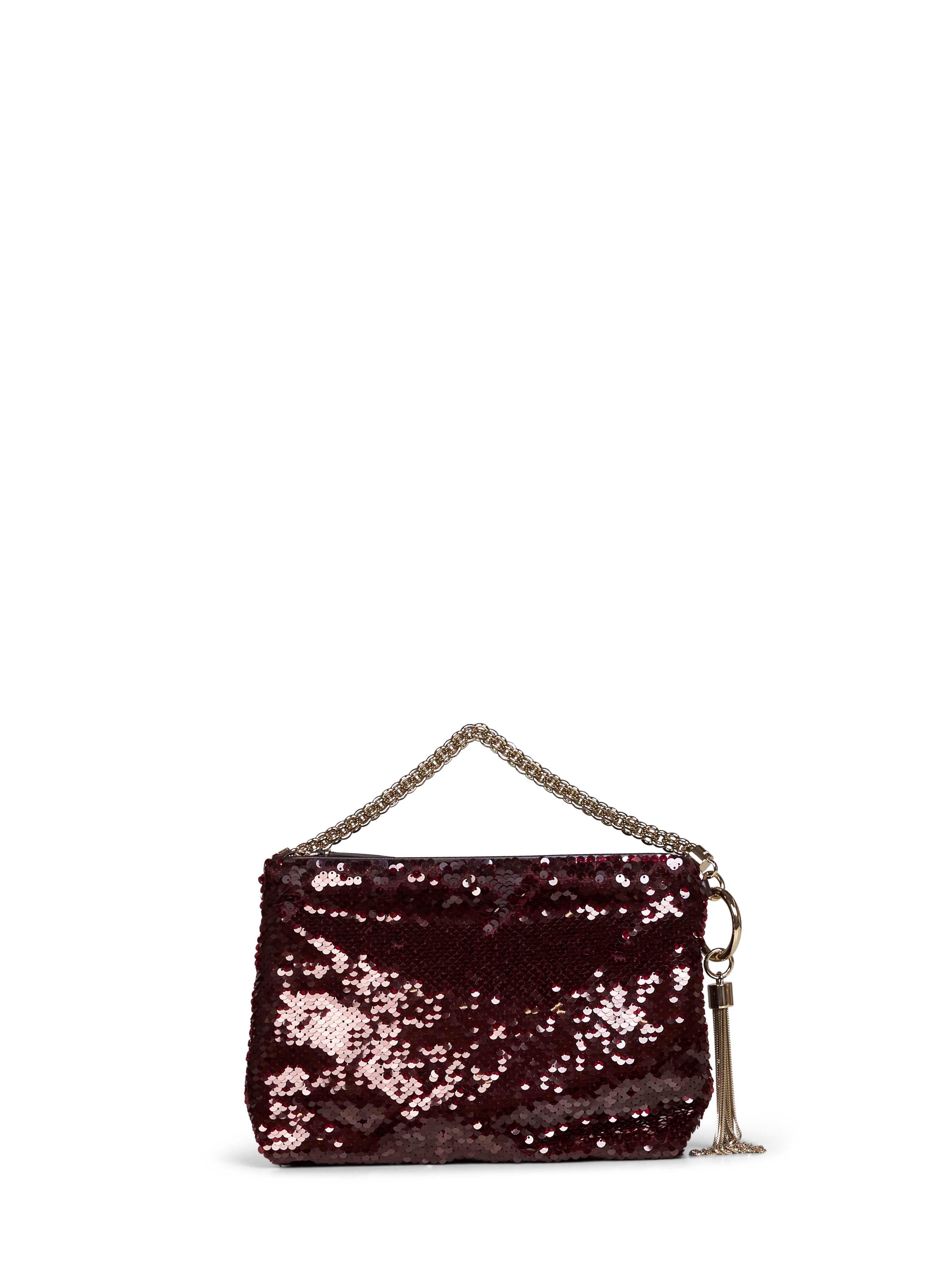 Jimmy Choo Women Deep Merlot Callie Clutch Bag With Chain – Bluefly