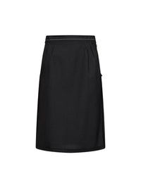 Maison Margiela Women Charcoal Wool Reversed Midi Skirt