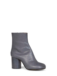 Maison Margiela Women Grey Nappa Leather Tabi Ankle Boots