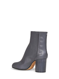 Maison Margiela Women Grey Nappa Leather Tabi Ankle Boots