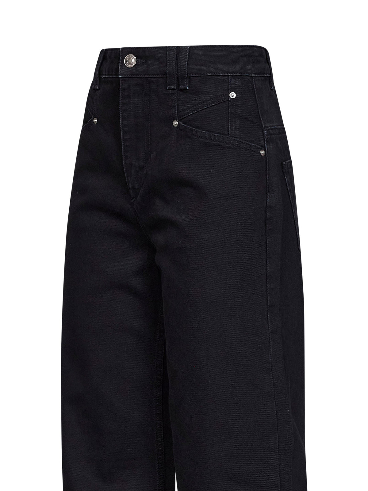 Marant Etoile Women Black Cotton Denim Lemony Jeans