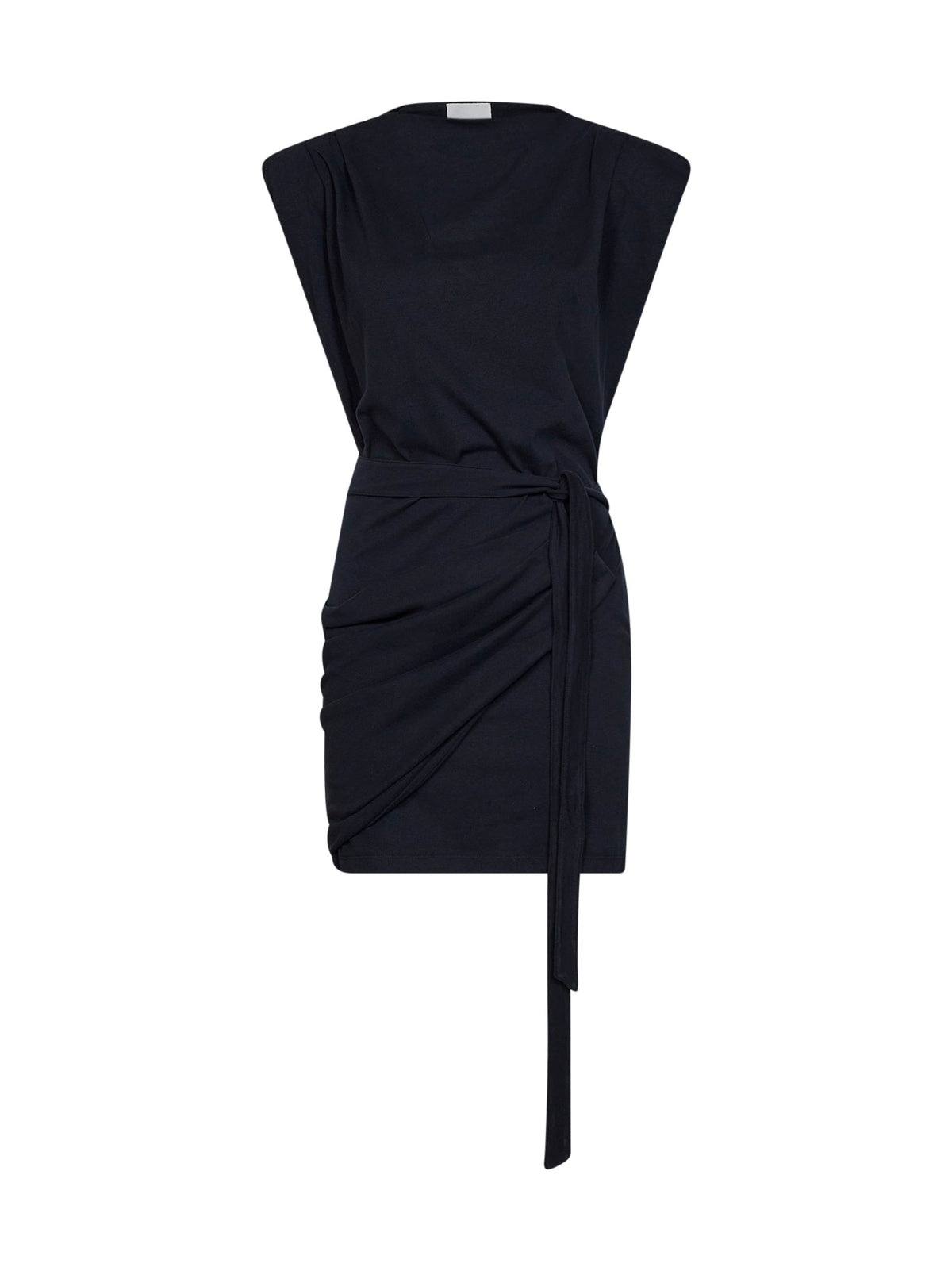 Marant Etoile Women Black Jersey Marielle Draped Mini Dress