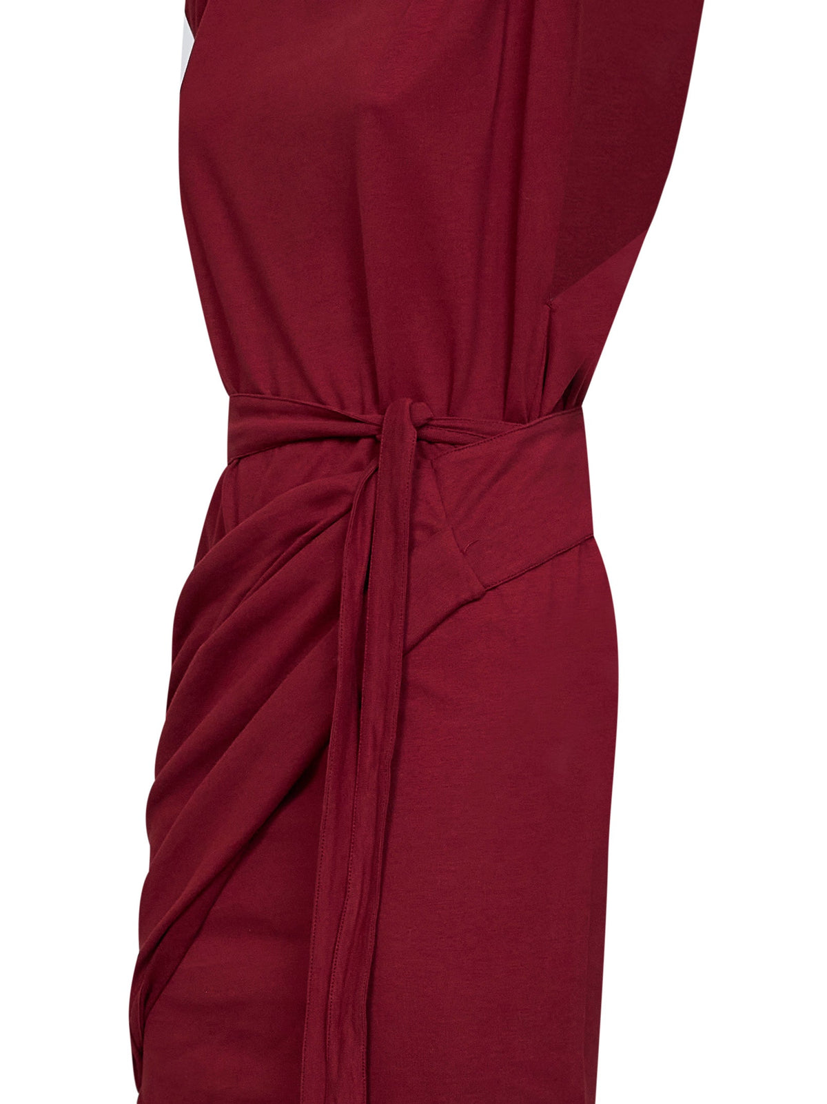 Marant Etoile Women Dark Burgundy Jersey Marielle Draped Mini Dress
