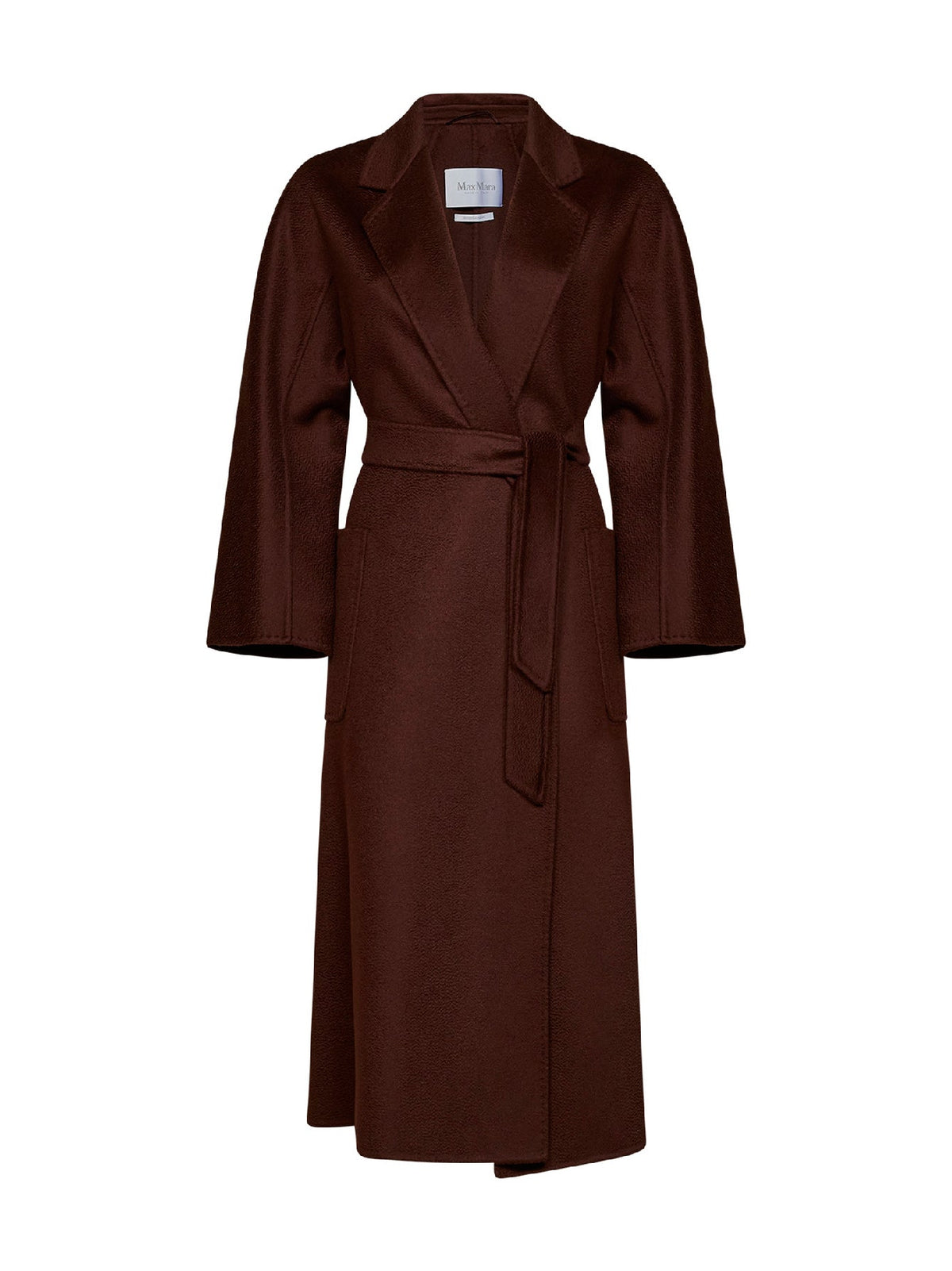 Max Mara Women Burgundy Ludmilla Icon Coat Belted Wrap Coat