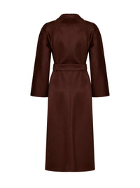 Max Mara Women Burgundy Ludmilla Icon Coat Belted Wrap Coat