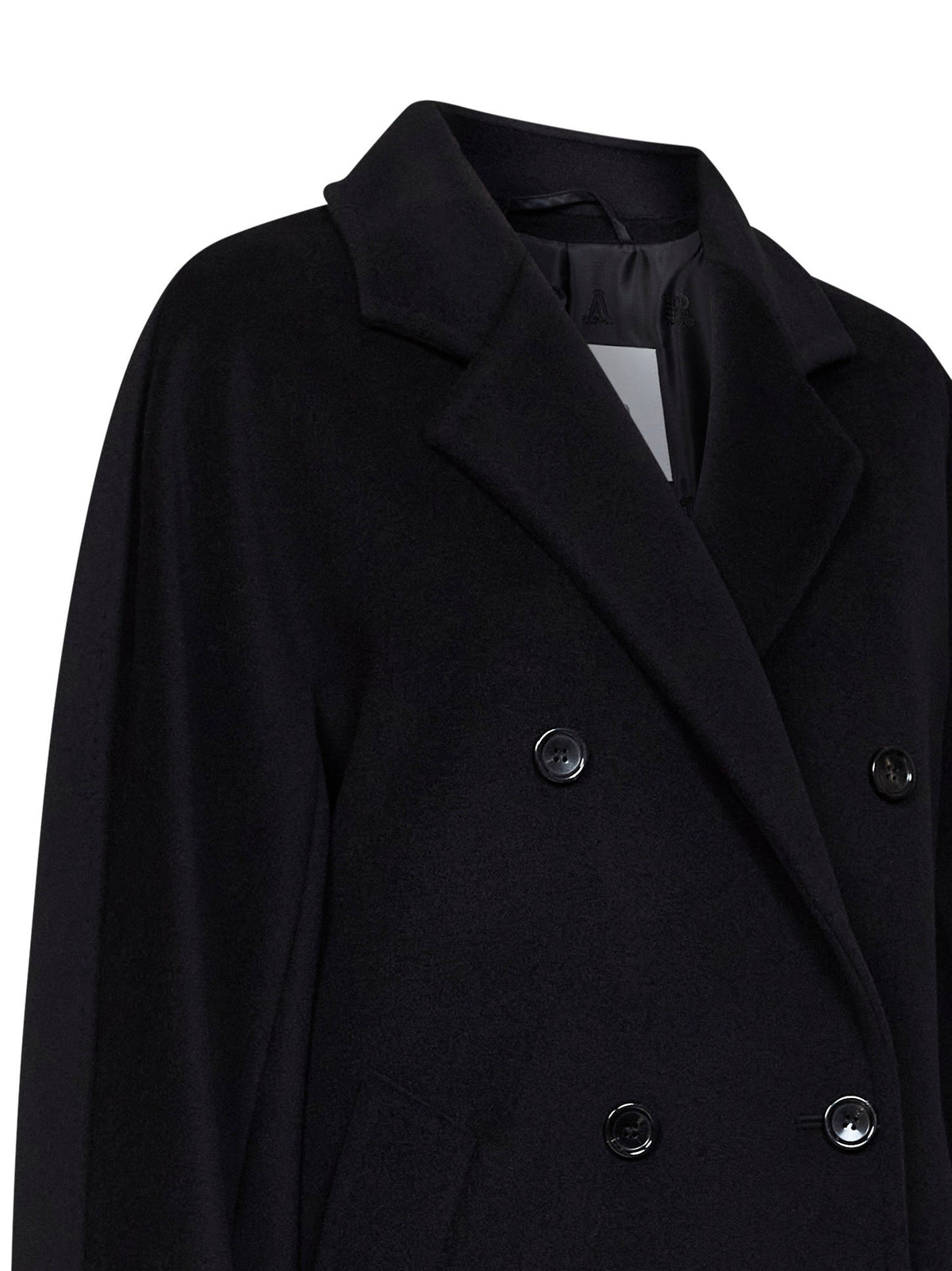 Max Mara Women Black 101801 Icon Coat Short Rebus Coat