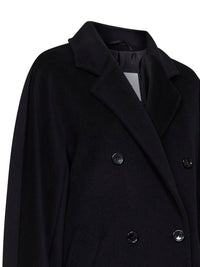 Max Mara Women Black 101801 Icon Coat Short Rebus Coat
