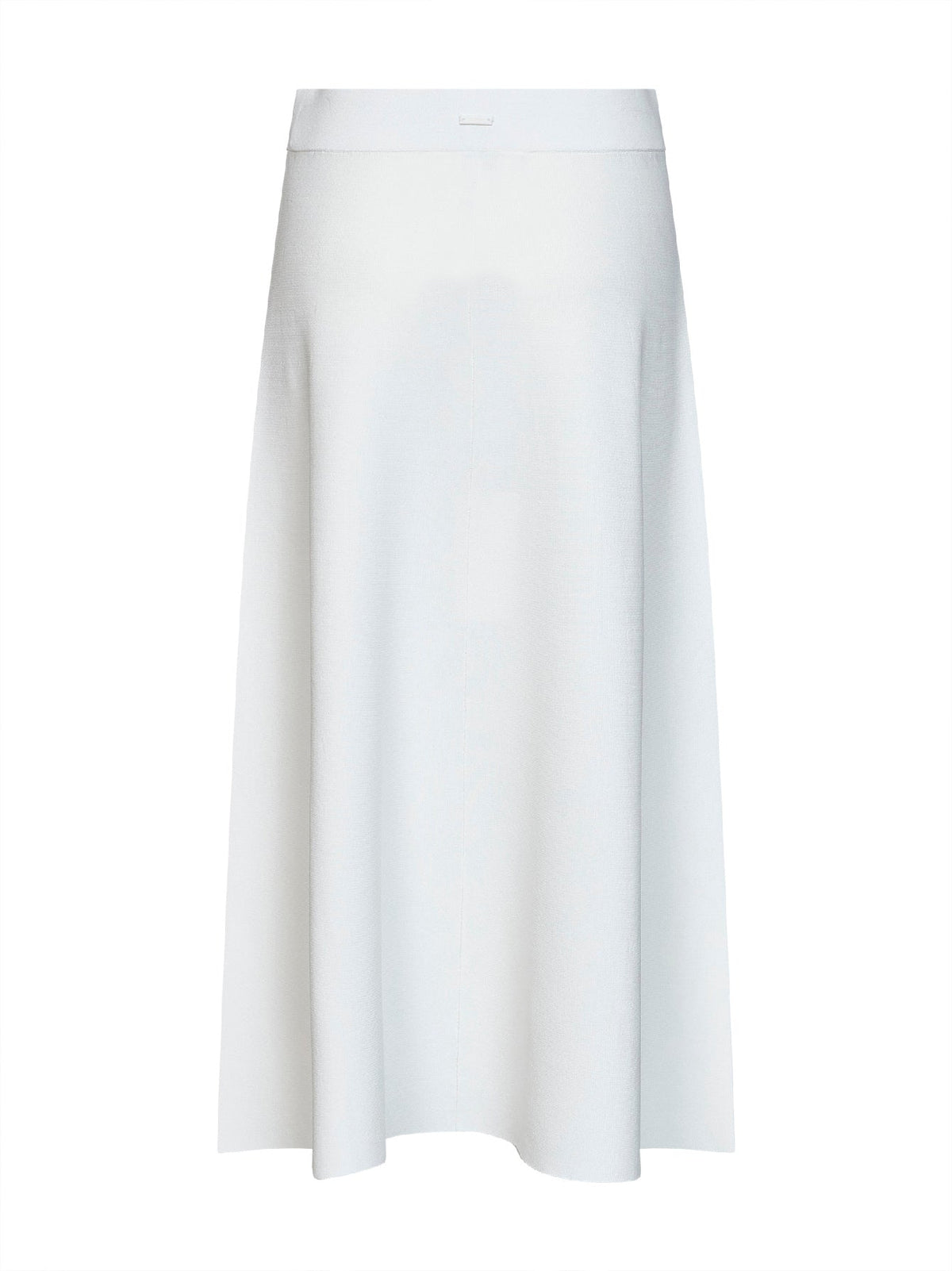 Max Mara Women White Viscose Crepe Mxmfuggito Flared Midi Skirt