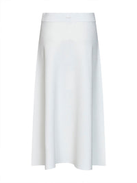 Max Mara Women White Viscose Crepe Mxmfuggito Flared Midi Skirt