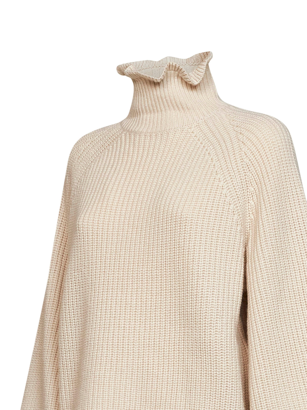 Max Mara Women Oatmeal Wool And Cashmere Knit Mxmpontile Wide Sweater
